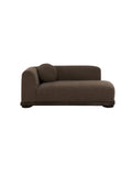 Brown corner sofa Deep Brown Alpaca Wool Right-Arm Chaise Longue