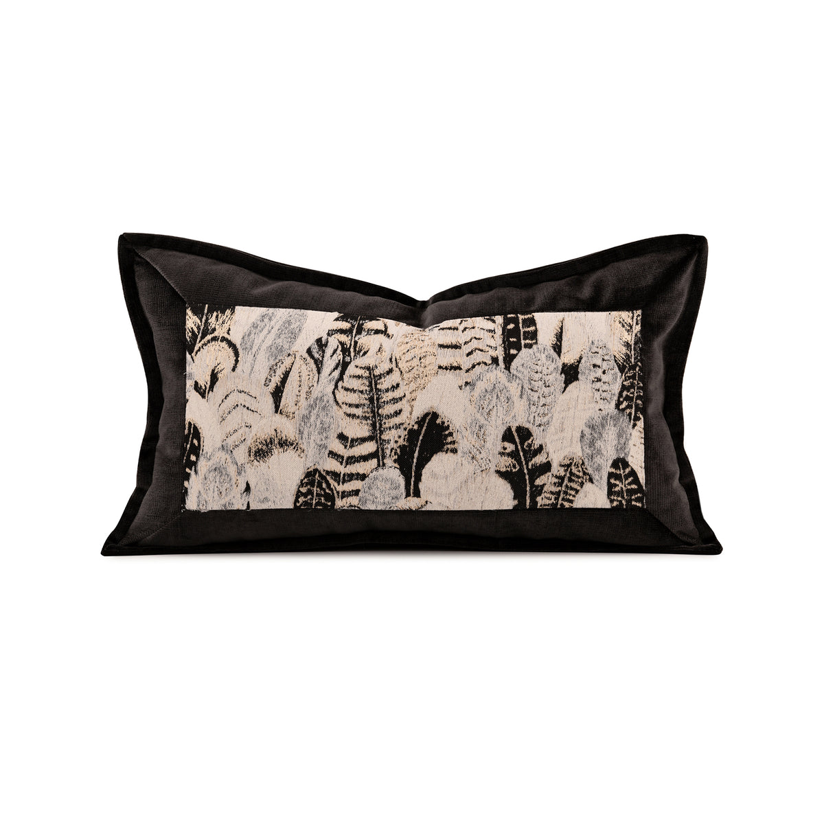 fall season decor for your homey apartment, 1 bedroom apartment decor, apt living room and bedroom. This dark vintage feather‑patterned lumbar cushion adds a refined retro mood to sofas, beds, study chairs and lounge areas, ideal for studio apt decorating ideas