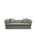 Gray sofa with multiple cushions,  Minimalist Cotton-Linen Blend Sofa