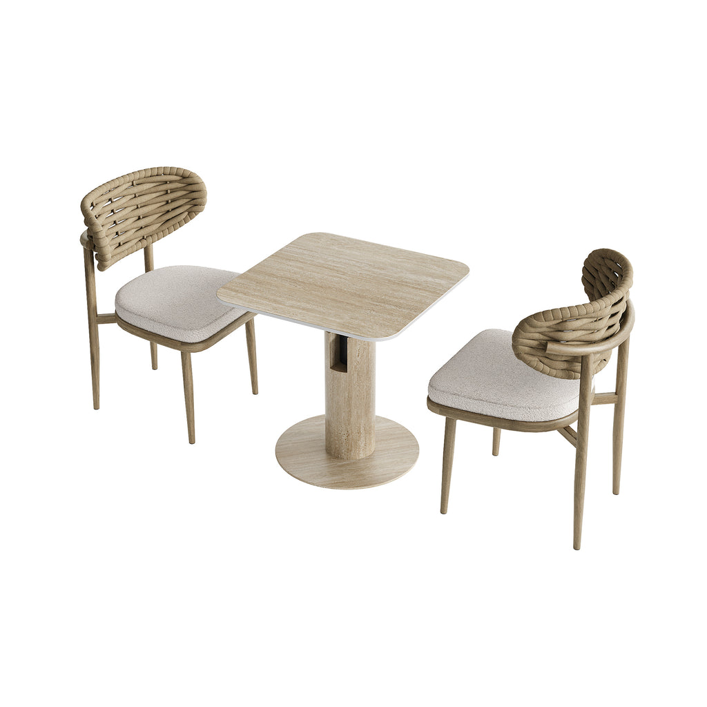 Dining table with two chairs ,Outdoor Lounge Dining Set
