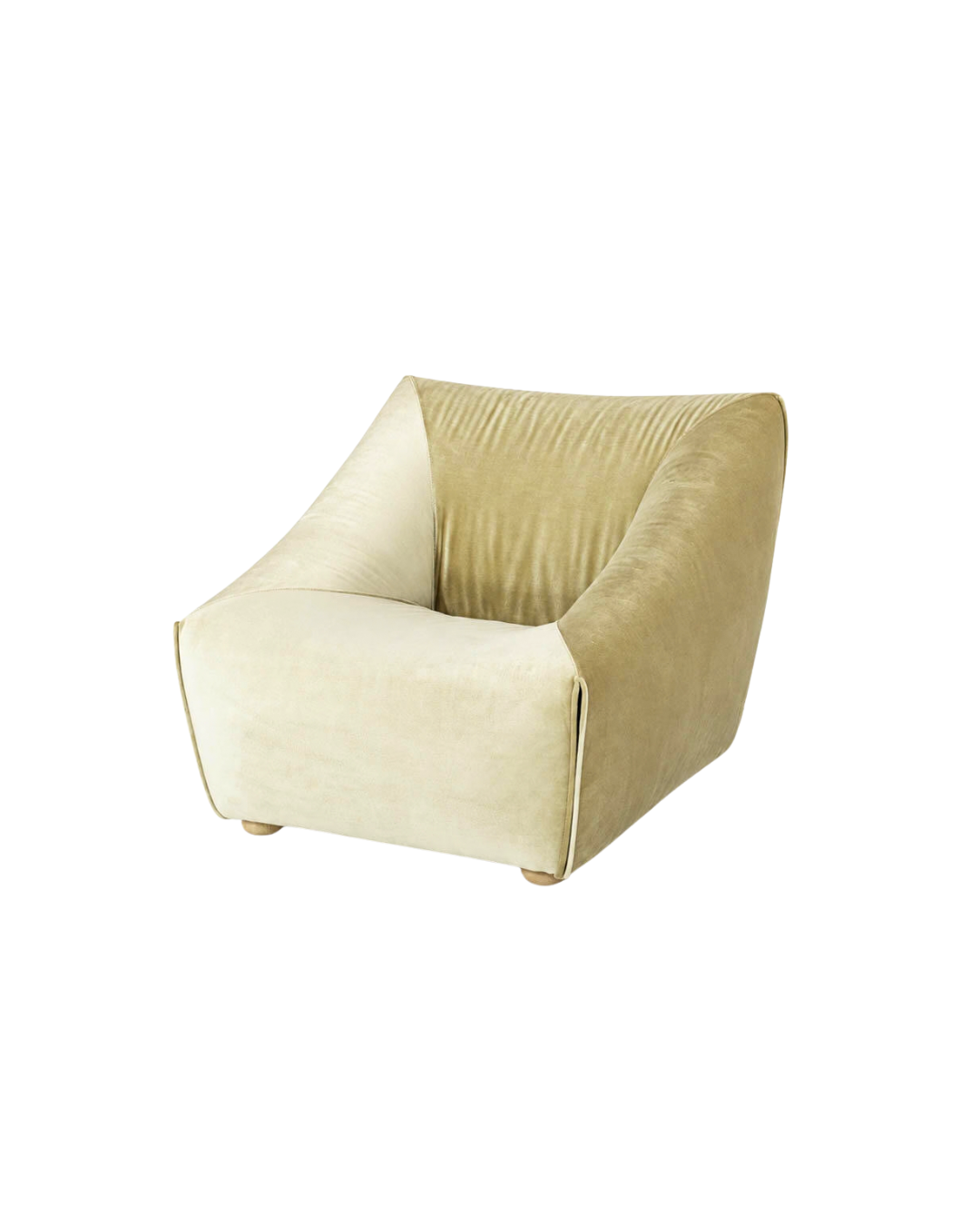 Morandi sage curved enveloping velvet lounge armchair organic modern green accent chair
