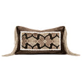fall season decor with this elegant old‑money‑style lumbar pillow, featuring vintage grape‑plant embroidery and soft side tassels. A timeless luxury accent cushion for homey apartment, living‑room & bedroom styling, filled with goose feather.