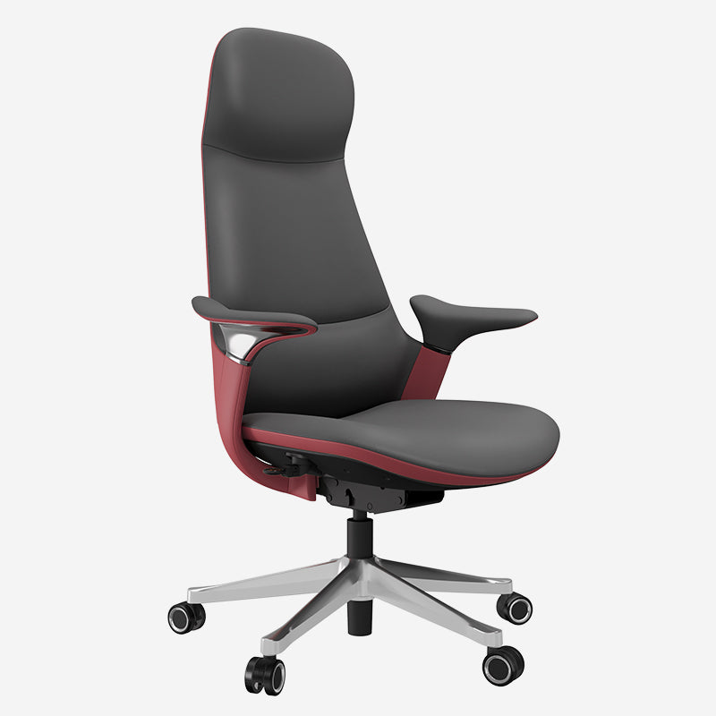 The Lunar | Integrated High-Back Executive Office Chair in Premium Nappa Leather