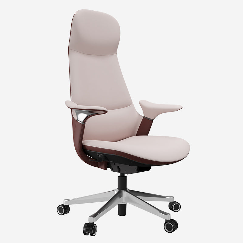 The Lunar | Integrated High-Back Executive Office Chair in Premium Nappa Leather