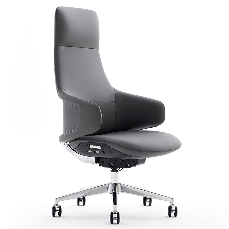 KDO2 Sovereign | Professional Executive Office Chair in Italian Nappa Leather with Hydrographic Wood-Grain Beige