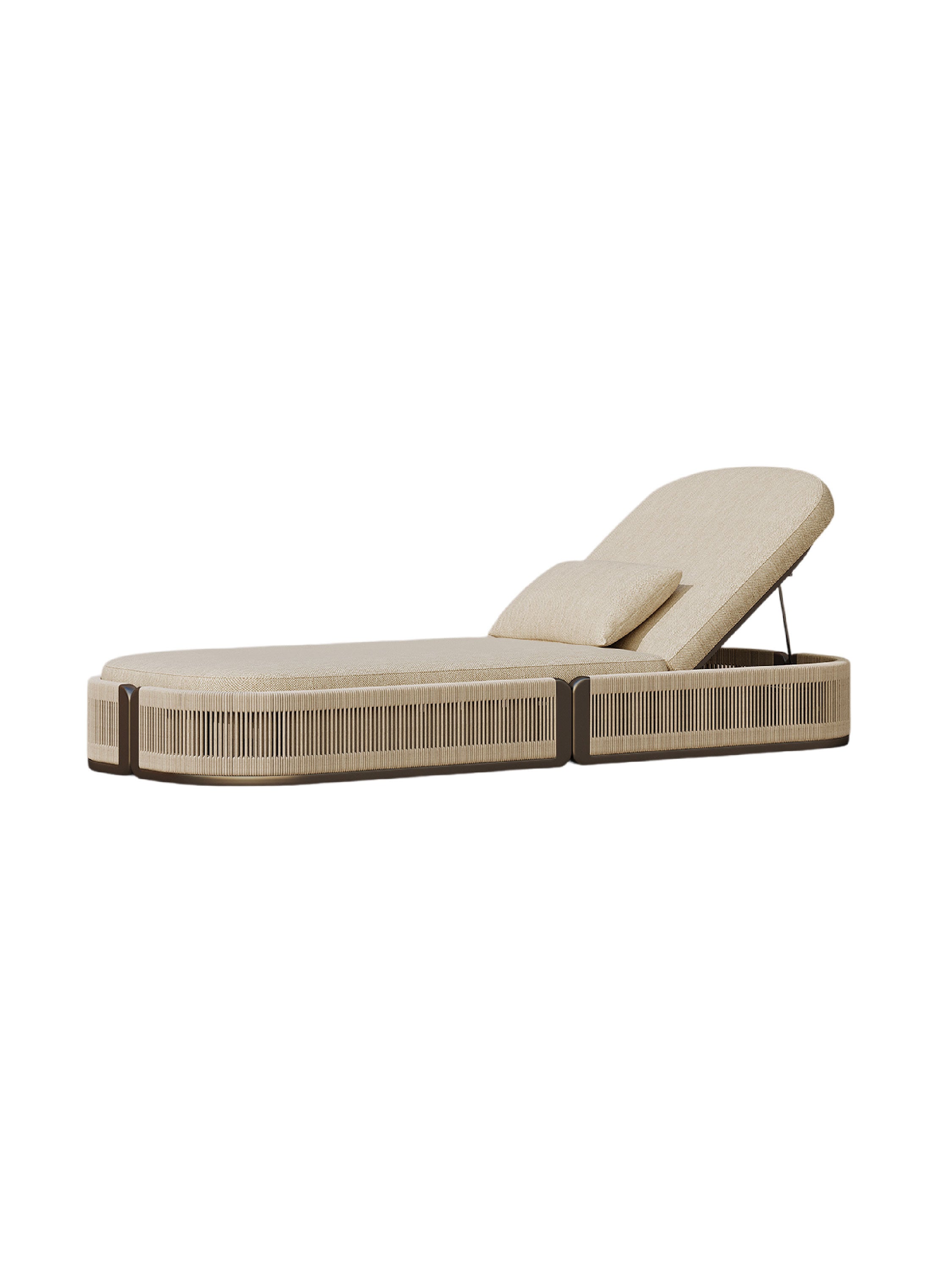 The Horizon | Aluminum & Artisanal Rope Outdoor Single Sunbed