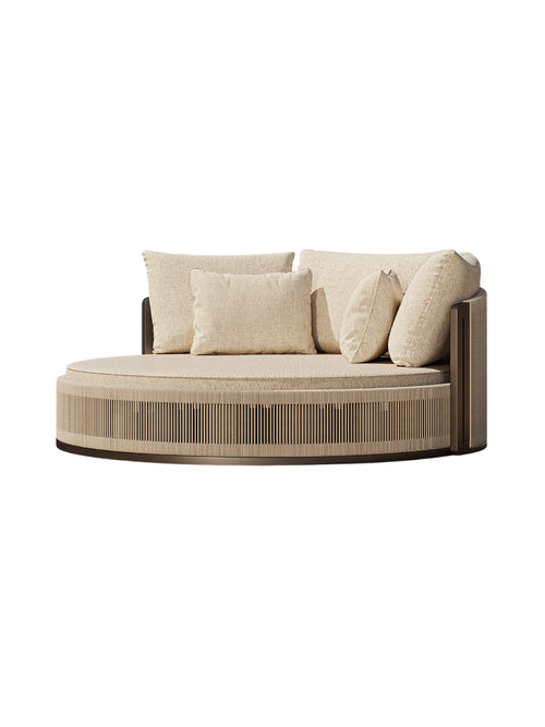The Solis | Luxury Circular Outdoor Daybed with Artisanal Rope Weaving