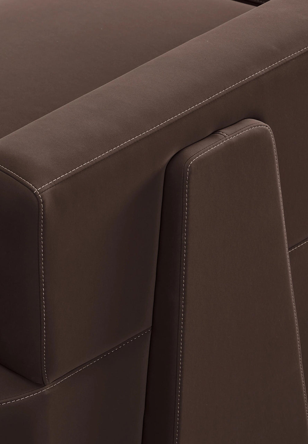 「Espresso Curve」Luxury L-Shaped Modular Leather Sofa