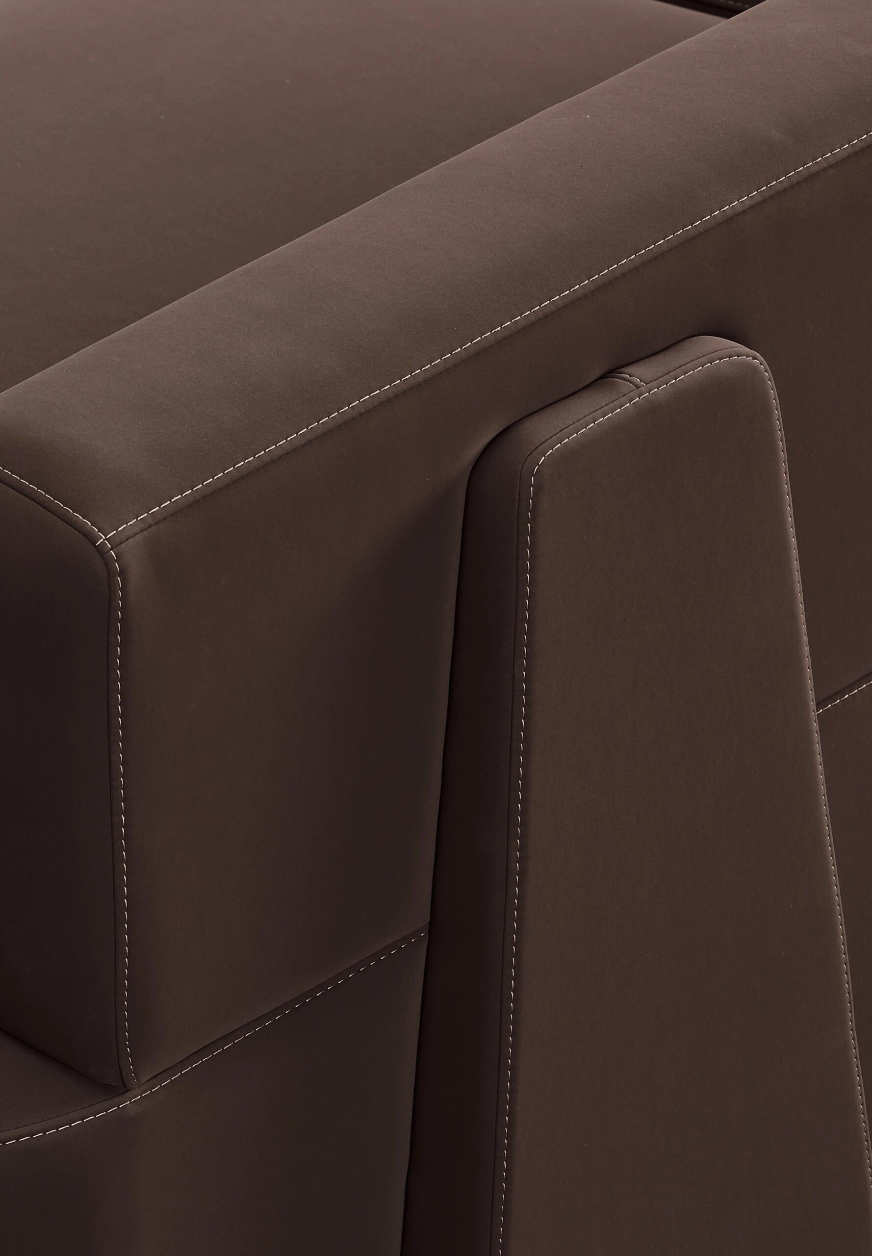 「Espresso Curve」Luxury L-Shaped Modular Leather Sofa