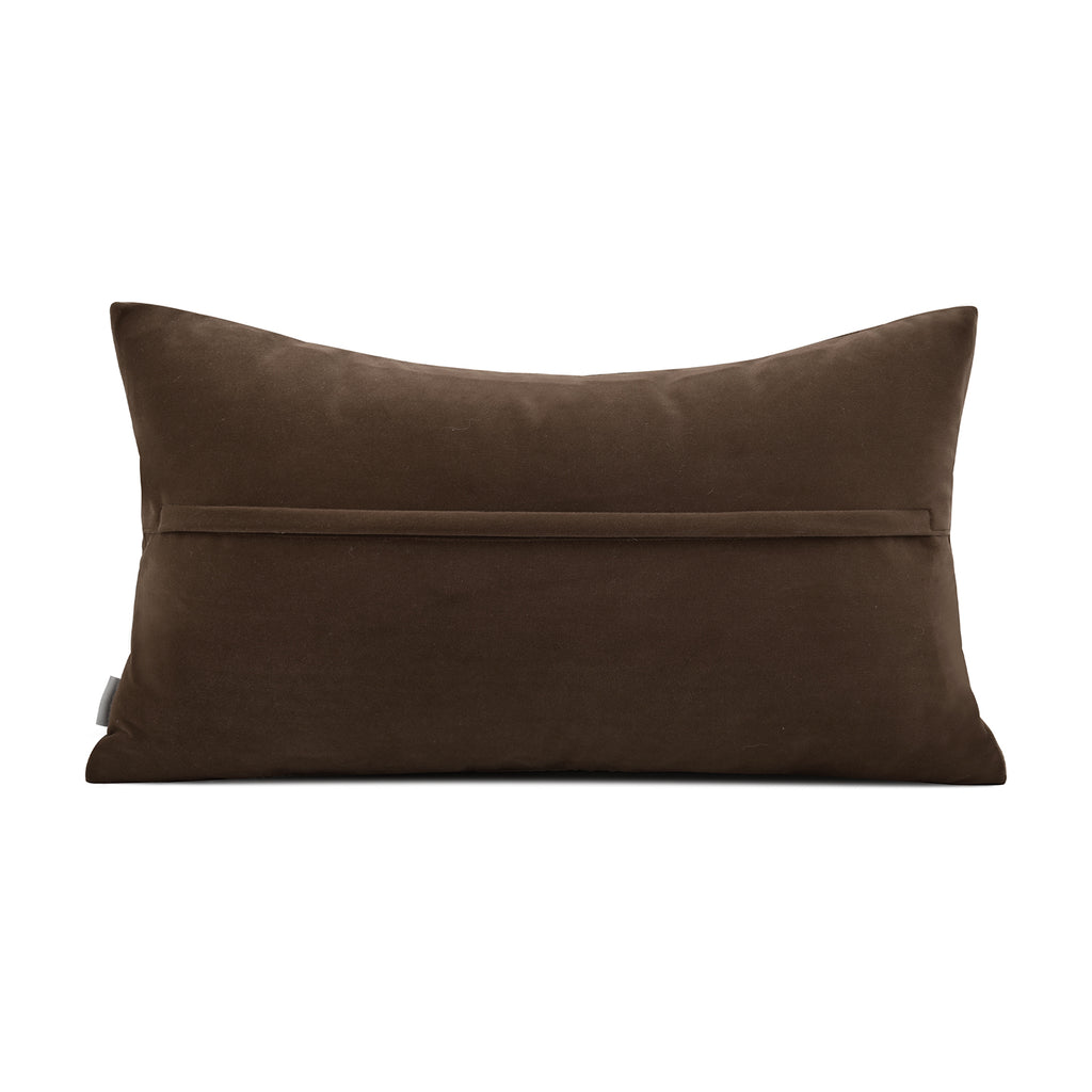 Amber Floral Woven Patchwork Mixed spliced textured Lumbar Cushion