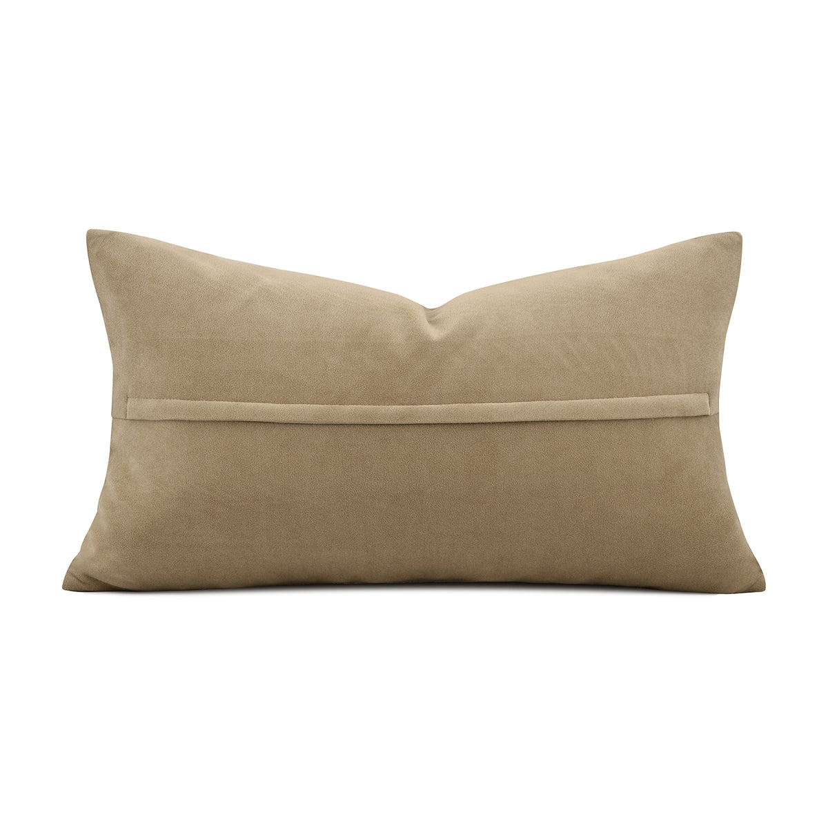 Beige‑Dot Geometric Cut‑Velvet Decorative Lumbar Waist Pillow