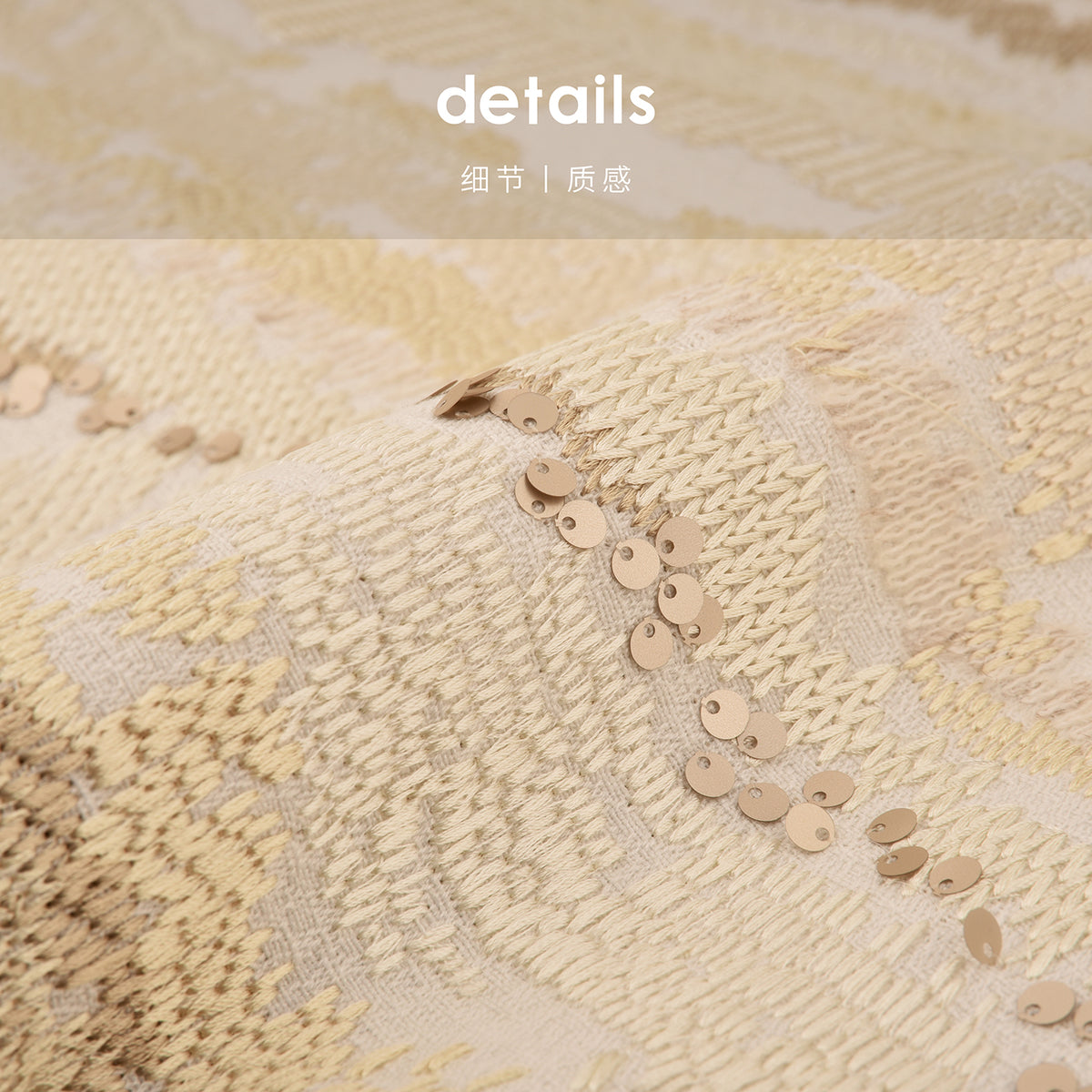 Beige Abstract Pattern Embroidered Fringe Lumbar Pillow Decorative Waist Cushion