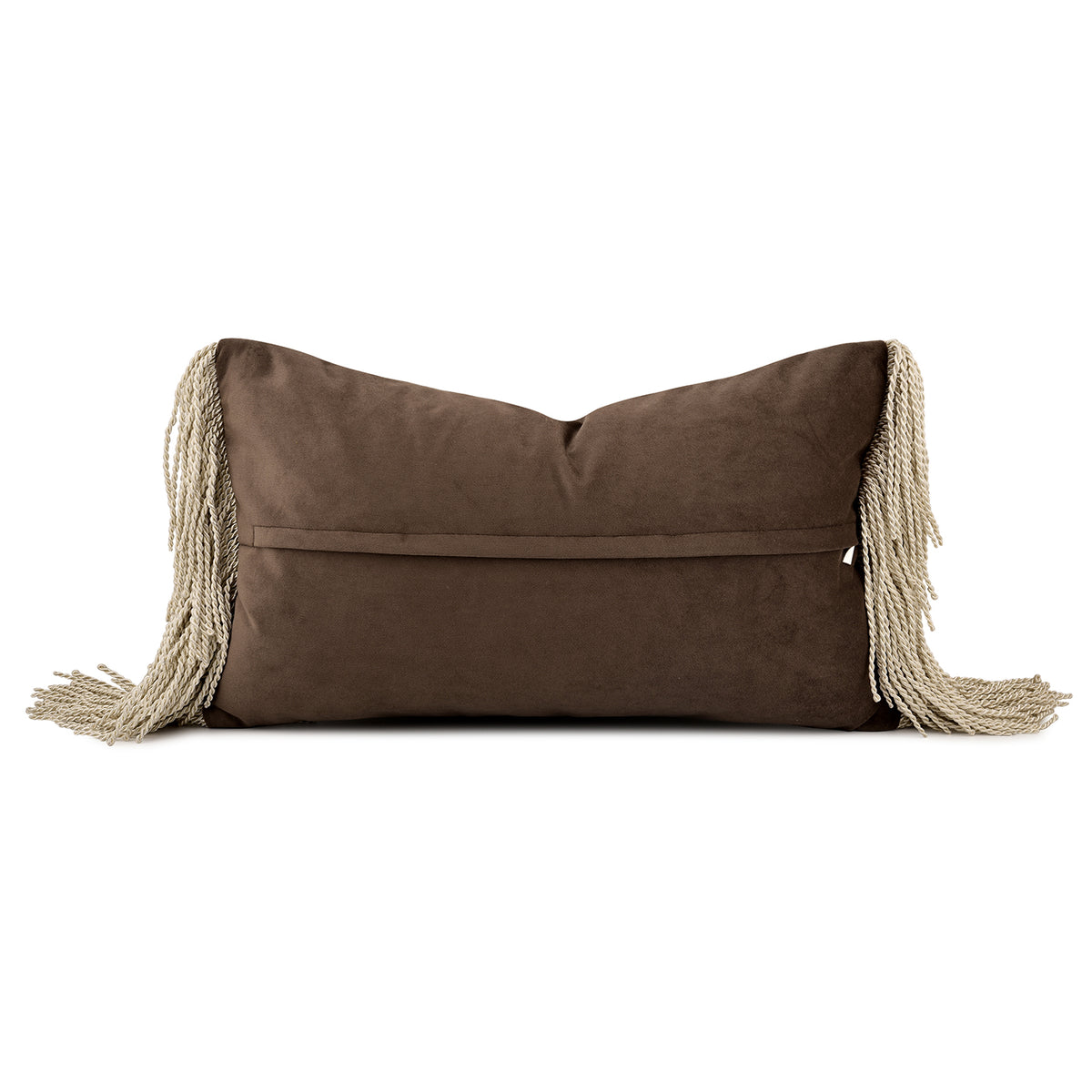 Floral Grape Pattern Tassel Lumbar Pillow Decorative Waist Cushion