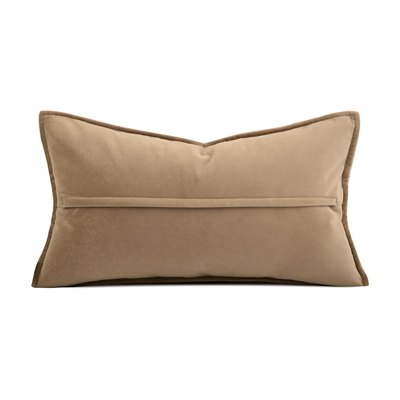 Vintage Brown Deer & Botanical Pattern Lumbar Pillow Decorative Waist Cushion