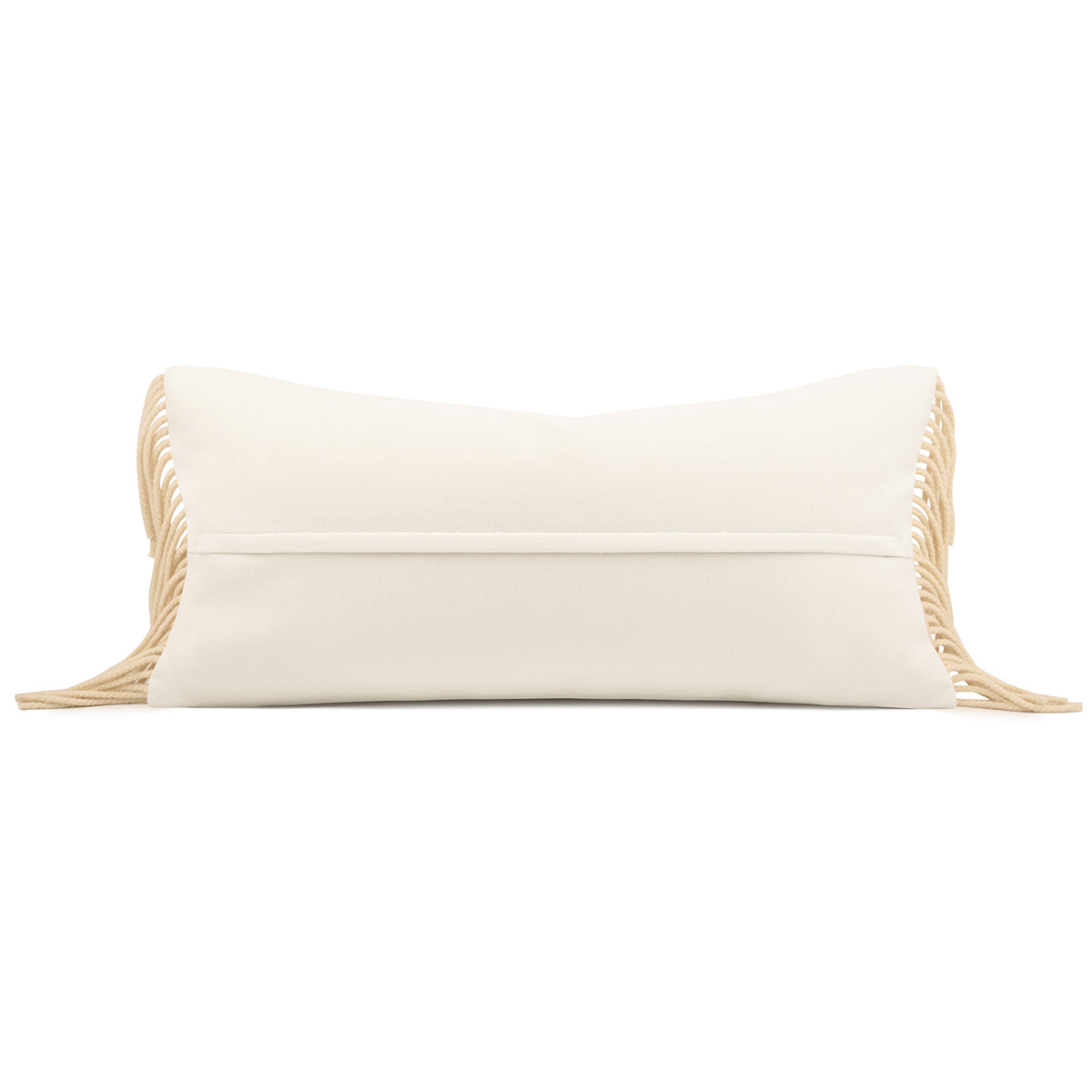 Gradient Wool Lumbar Pillow Decorative Waist Support Cushion