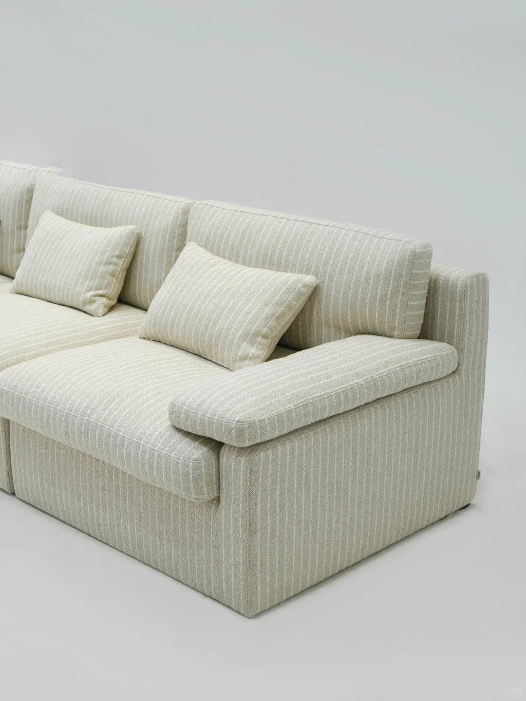 「Soft Shore」Modern Modular Seating Striped Modular Straight Sofa