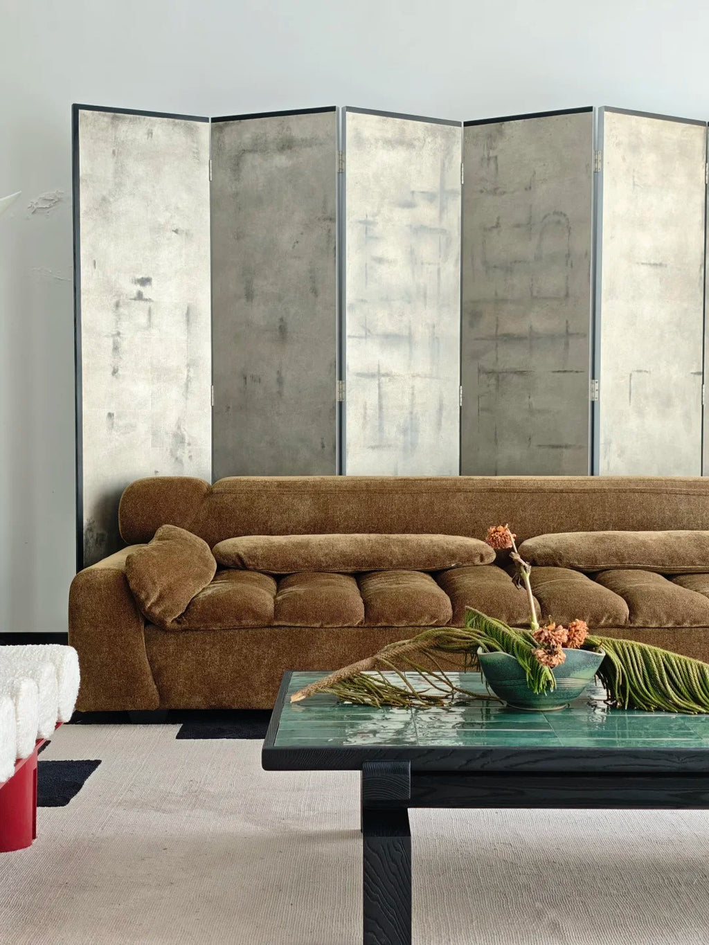「Monet’s Reverie」Quiet Luxury Organic Vintage Tufted Sofa