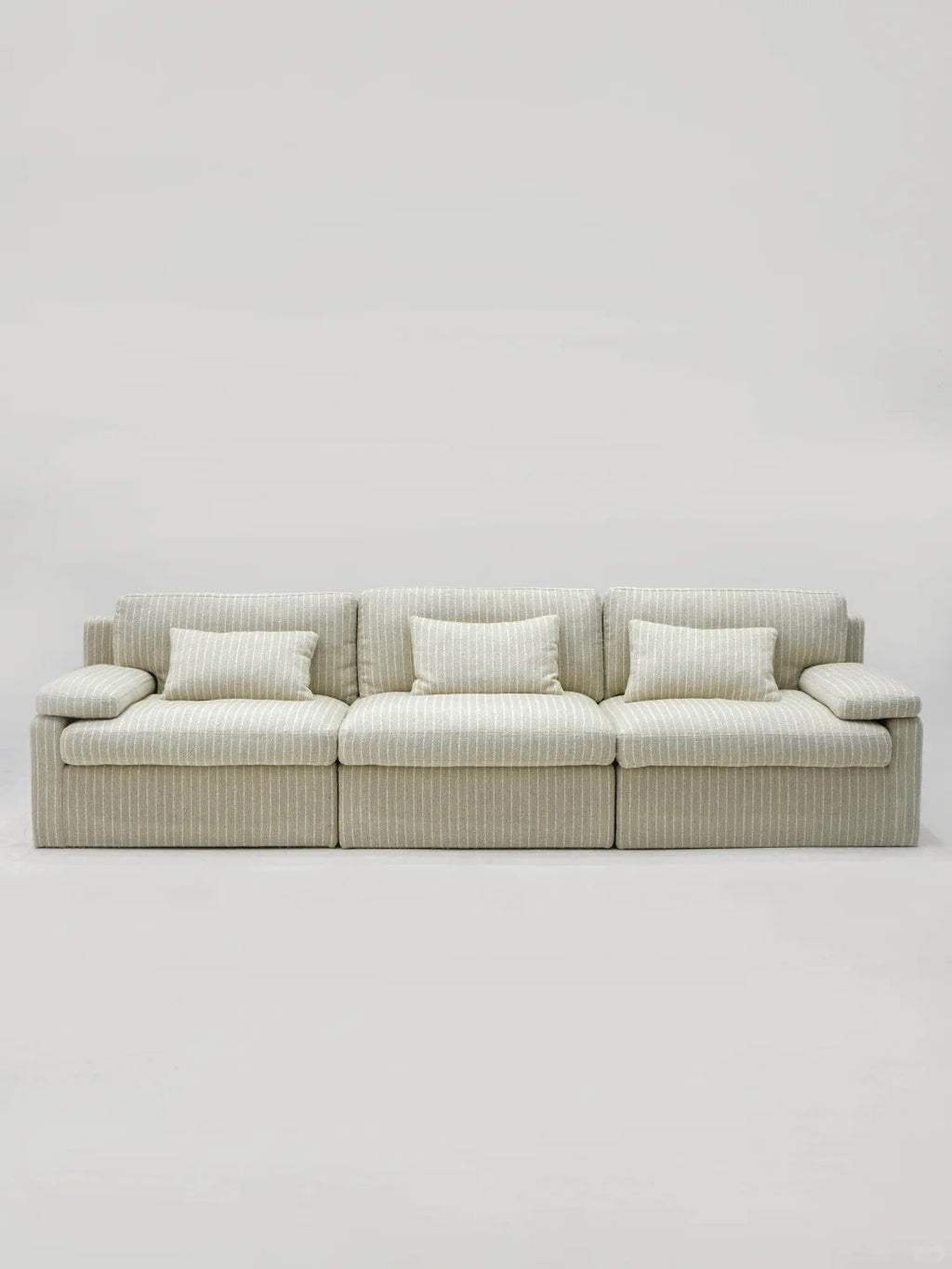 「Soft Shore」Modern Modular Seating Striped Modular Straight Sofa