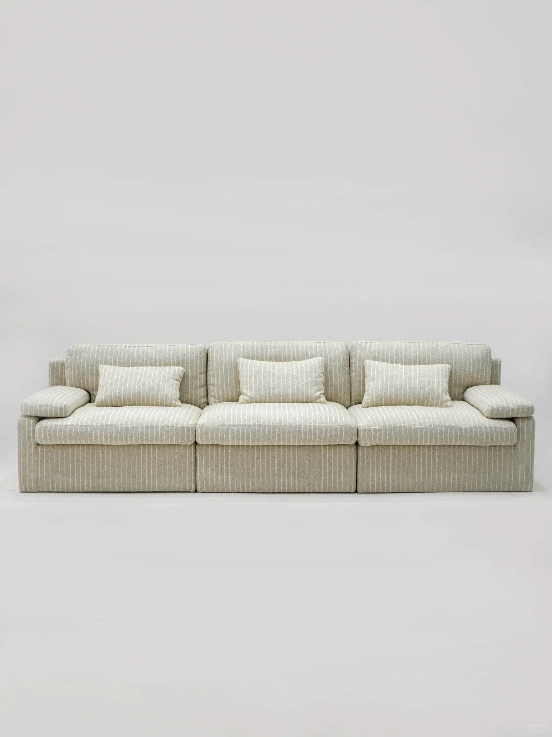 「Soft Shore」Modern Modular Seating Striped Modular Straight Sofa