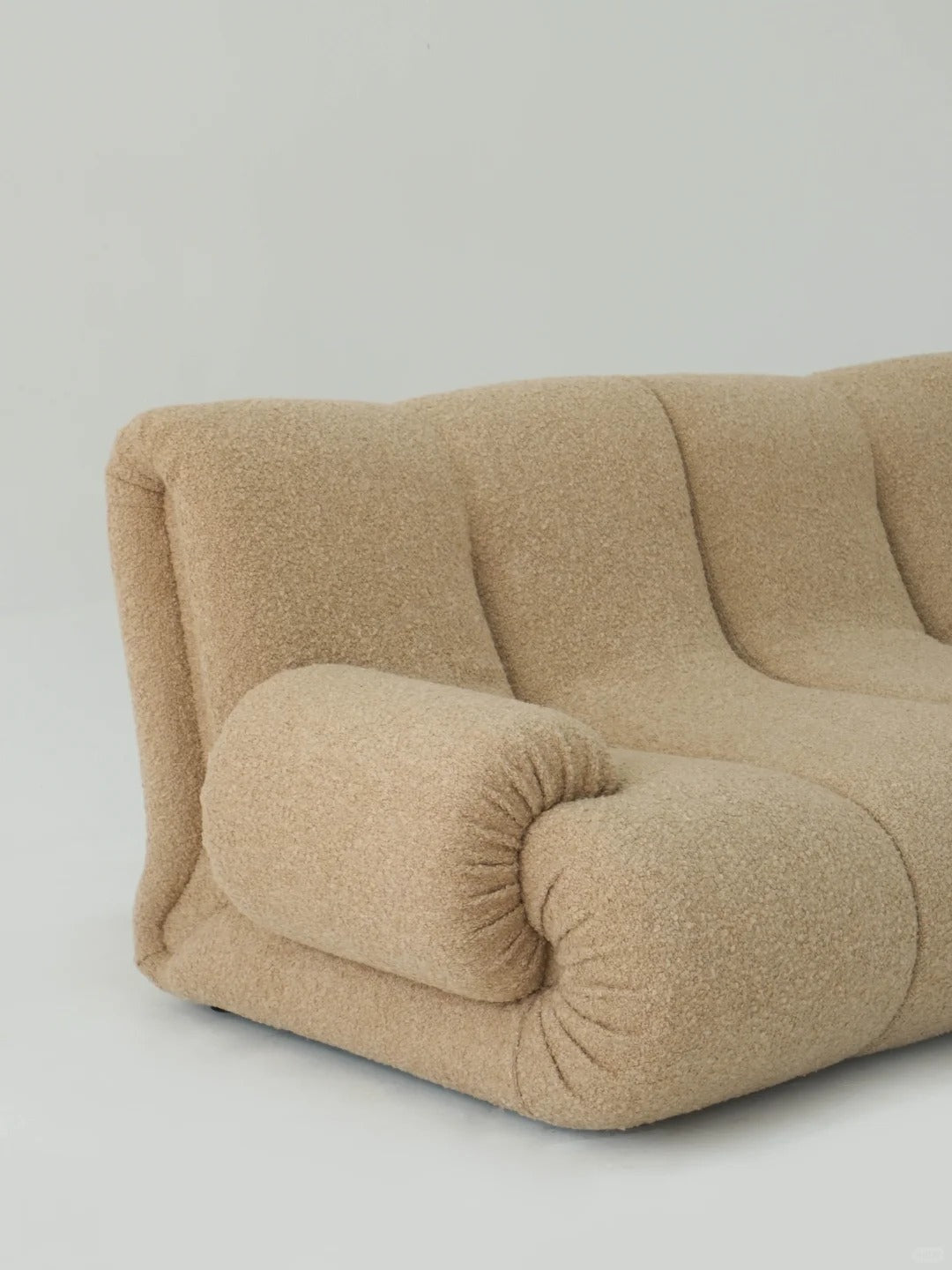 「Cookies」Organic Modern Seating Curved Bouclé Lounge Sofa