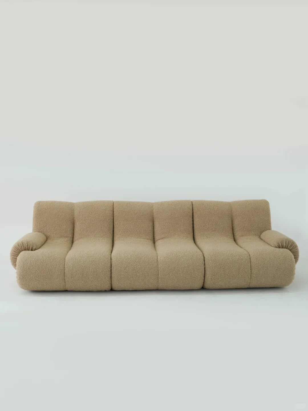 「Cookies」Organic Modern Seating Curved Bouclé Lounge Sofa