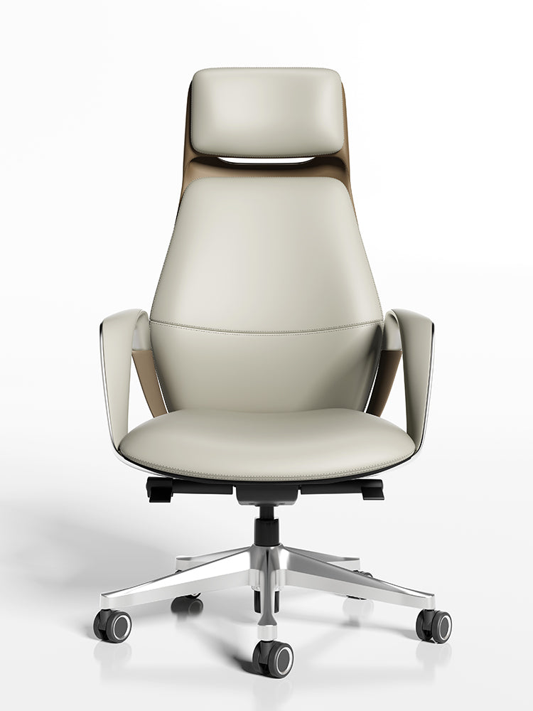 The Ark | Executive Office Chair in Imported Italian Nappa Leather with Gun-Metal Accents