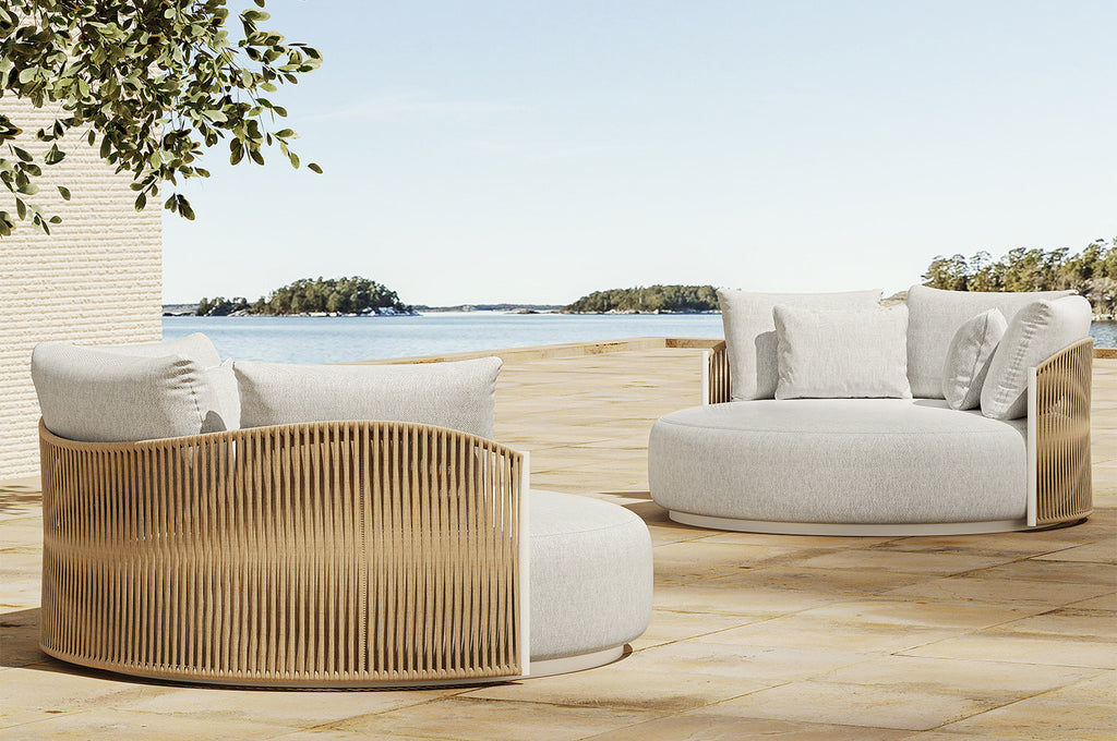 The Ripple | Low-Profile Circular Outdoor Daybed with Flowing Rope