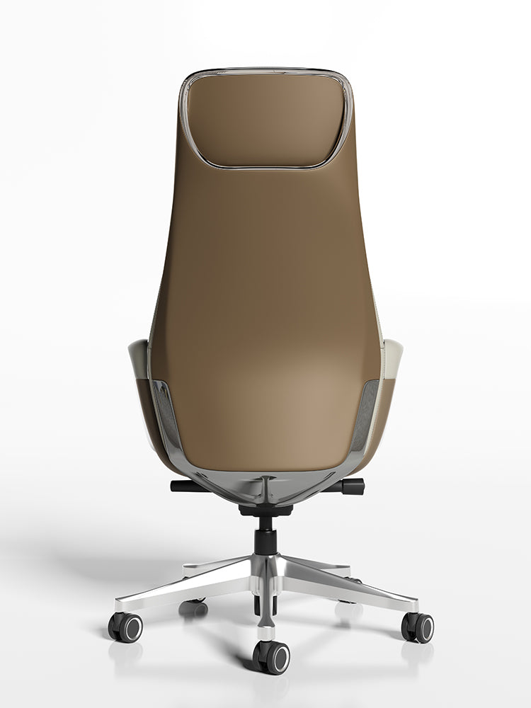 The Ark | Executive Office Chair in Imported Italian Nappa Leather with Gun-Metal Accents