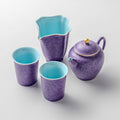 「Oriental Purple」150ml Kiln-Fired Crystalline Glaze Kung Fu Teapot Set