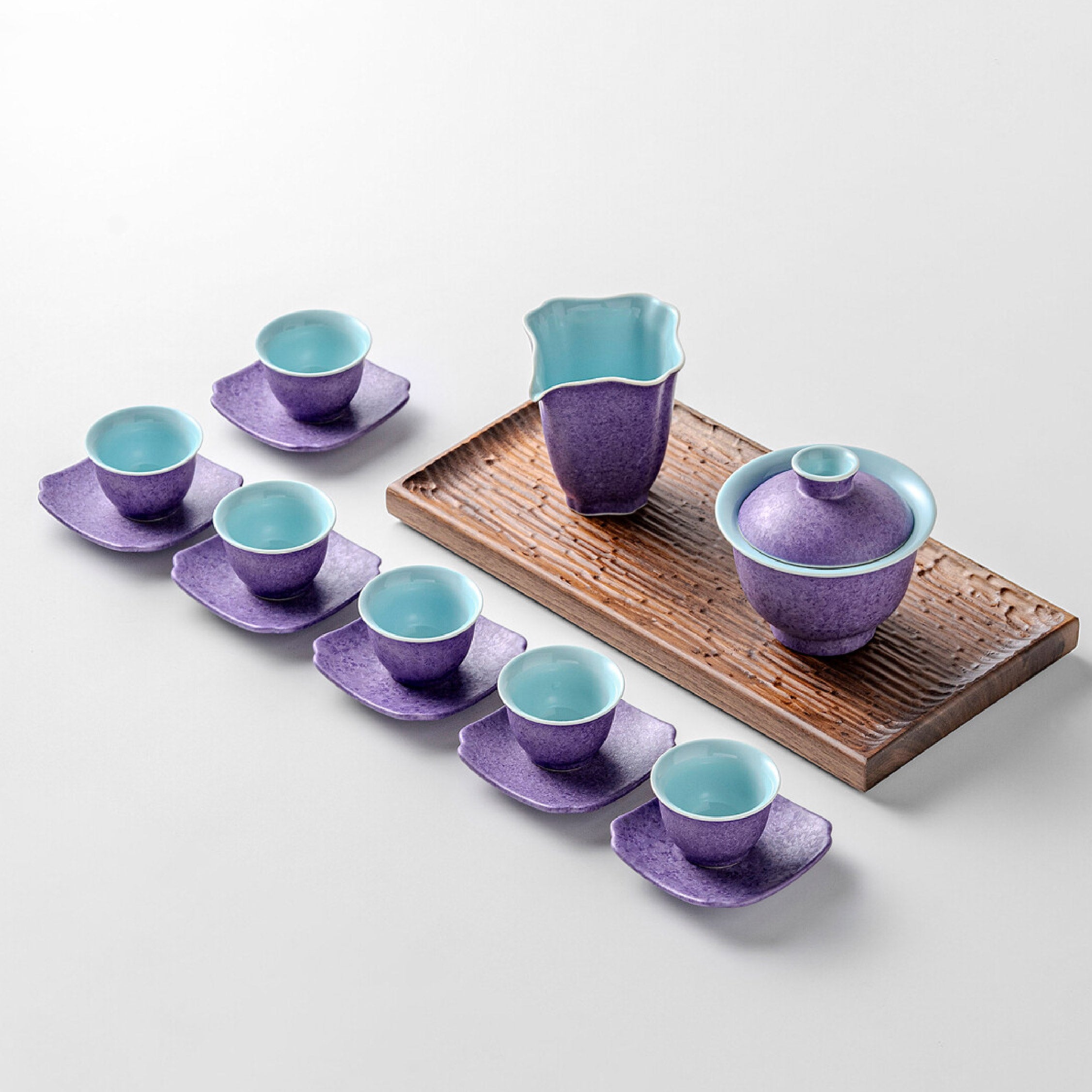 「Oriental Purple」Kiln-Fired Crystalline Glaze Kung Fu Tea Set