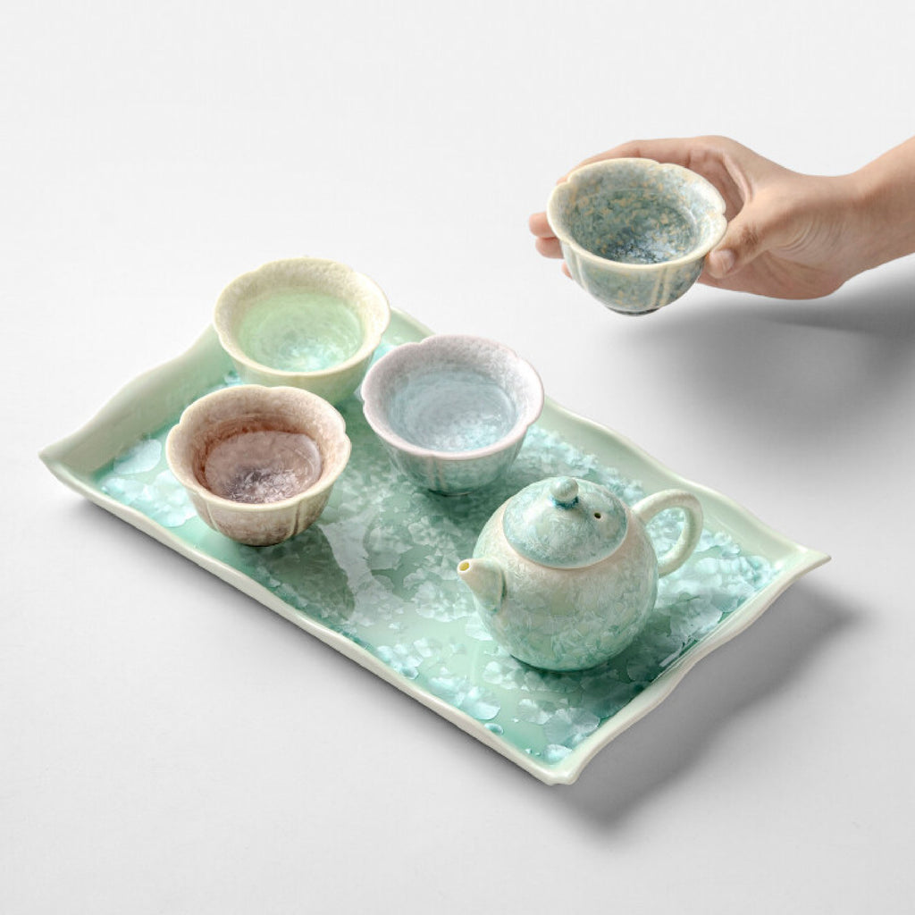 「Four Seasons」Kiln-Fired Crystalline Glaze Kung Fu Tea Set