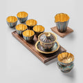 「Colorful Gilded」Kiln-Fired Crystalline Glaze Kung Fu Tea Set