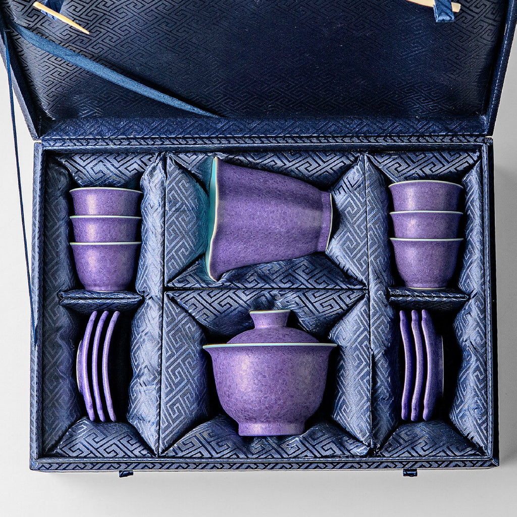 「Oriental Purple」Kiln-Fired Crystalline Glaze Kung Fu Tea Set