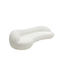 White, wavy-patterned cushion,Floating Cotton Organic Modern Curved Cloud Sofa with cloud-inspired flowing silhouette, textured upholstery, and solid beech wood frame for modern luxury interiors.Premium quiet luxury curved cloud sofa with organic form, ideal for contemporary living rooms and boutique hotel spaces.
