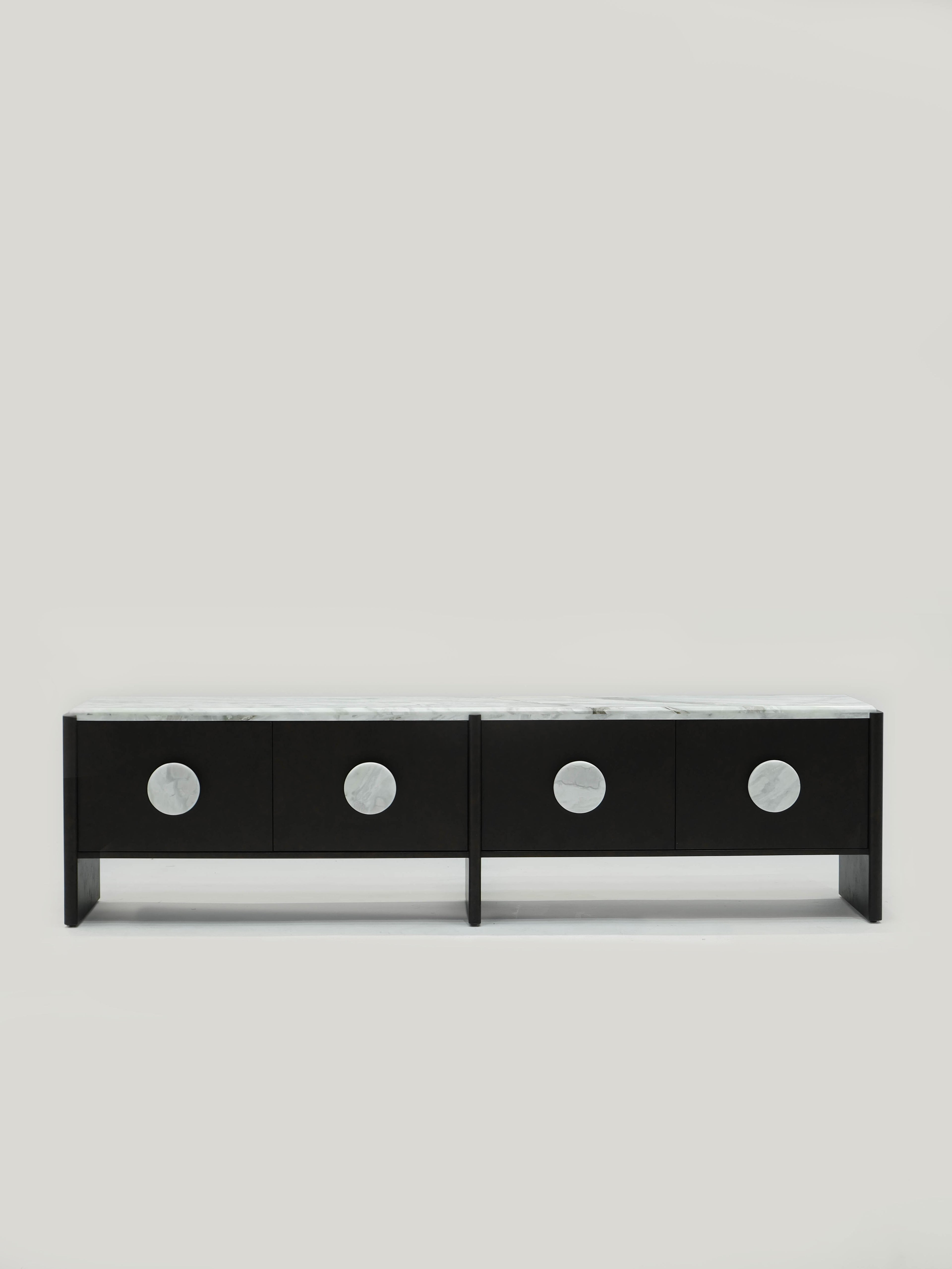 「Stream Bridge」Monochrome Stone Sideboard