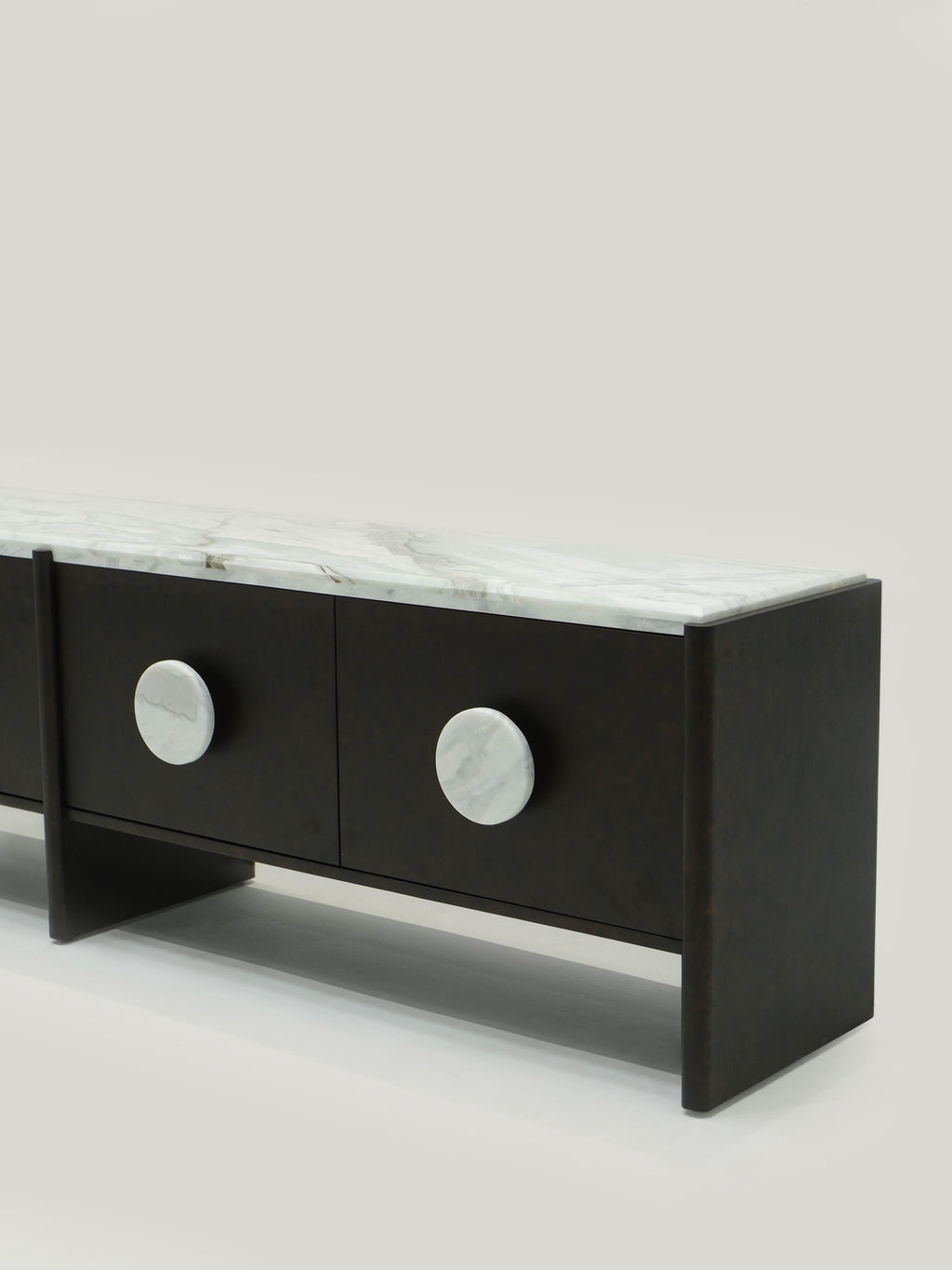 「Stream Bridge」Monochrome Stone Sideboard