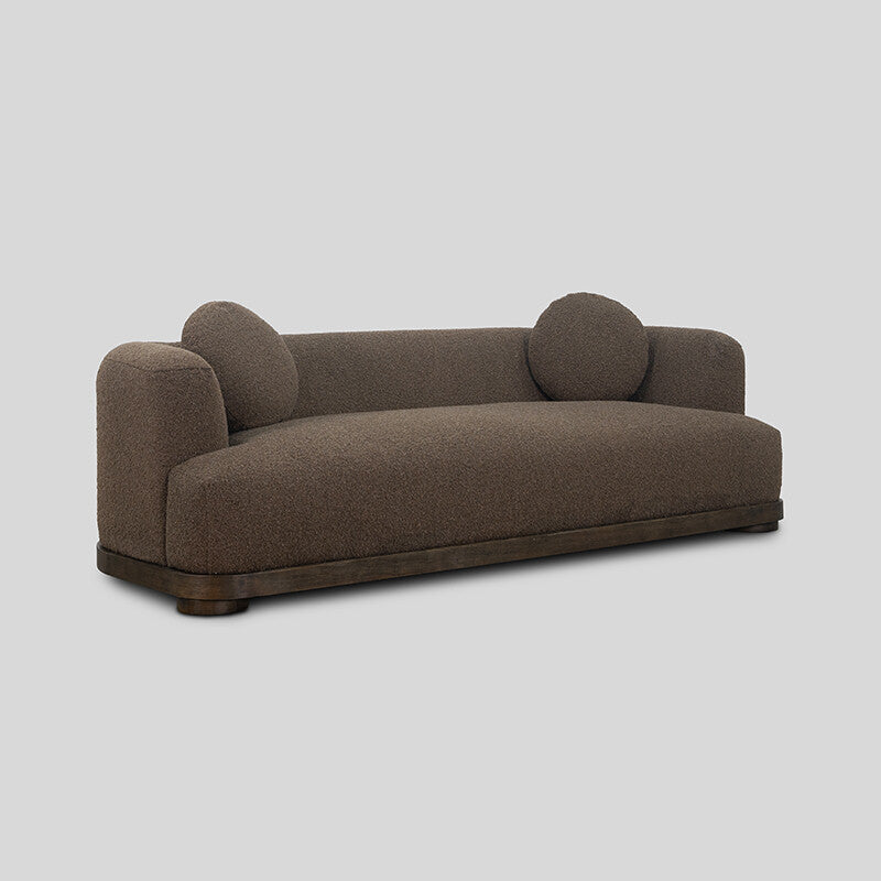The Neo-Col | Welsh Alpaca Wool & Solid Birch Indoor Large Sofa (Brown)