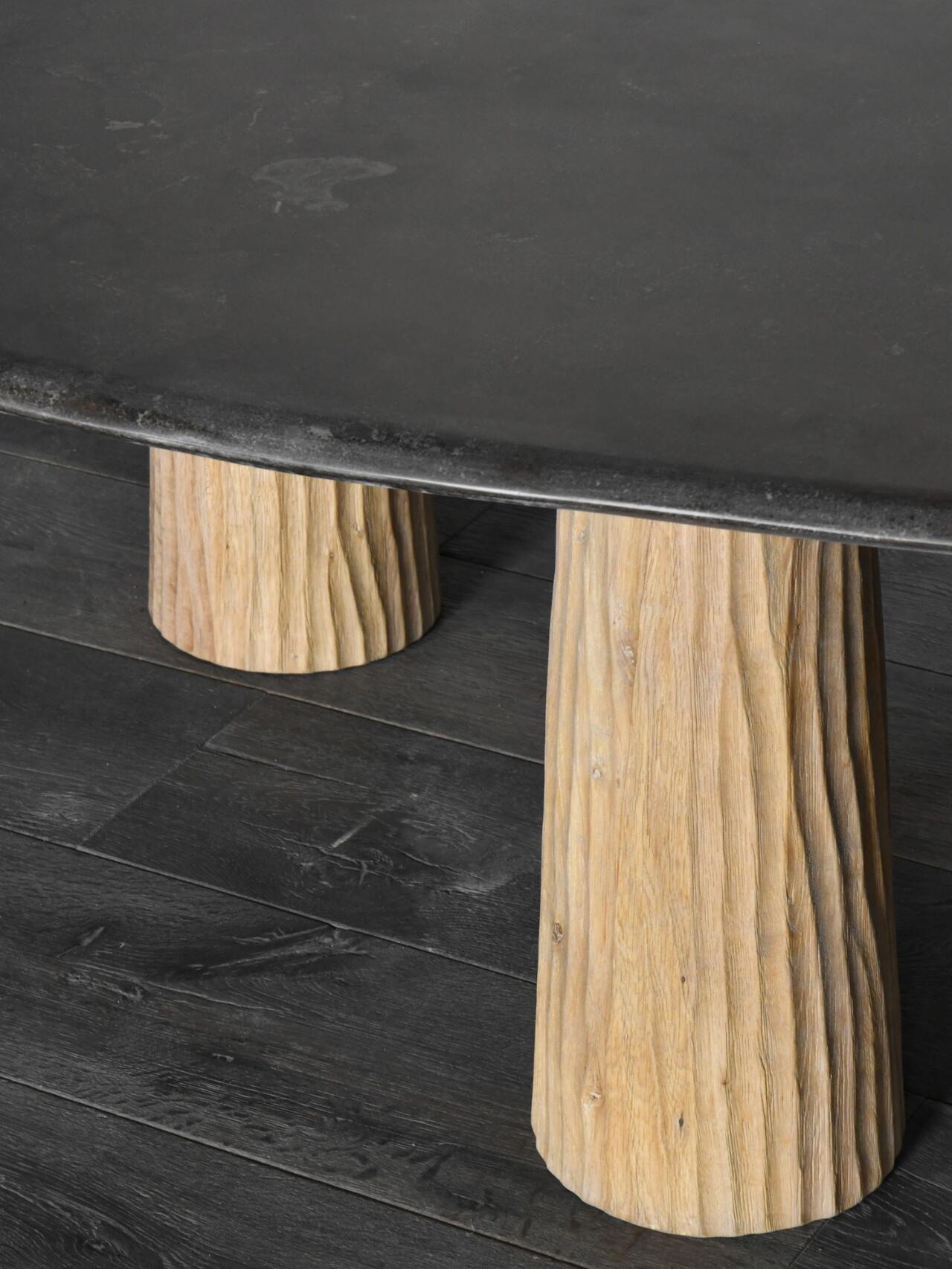 「Tianqing」Organic Sculptural Natural Stone Side Table