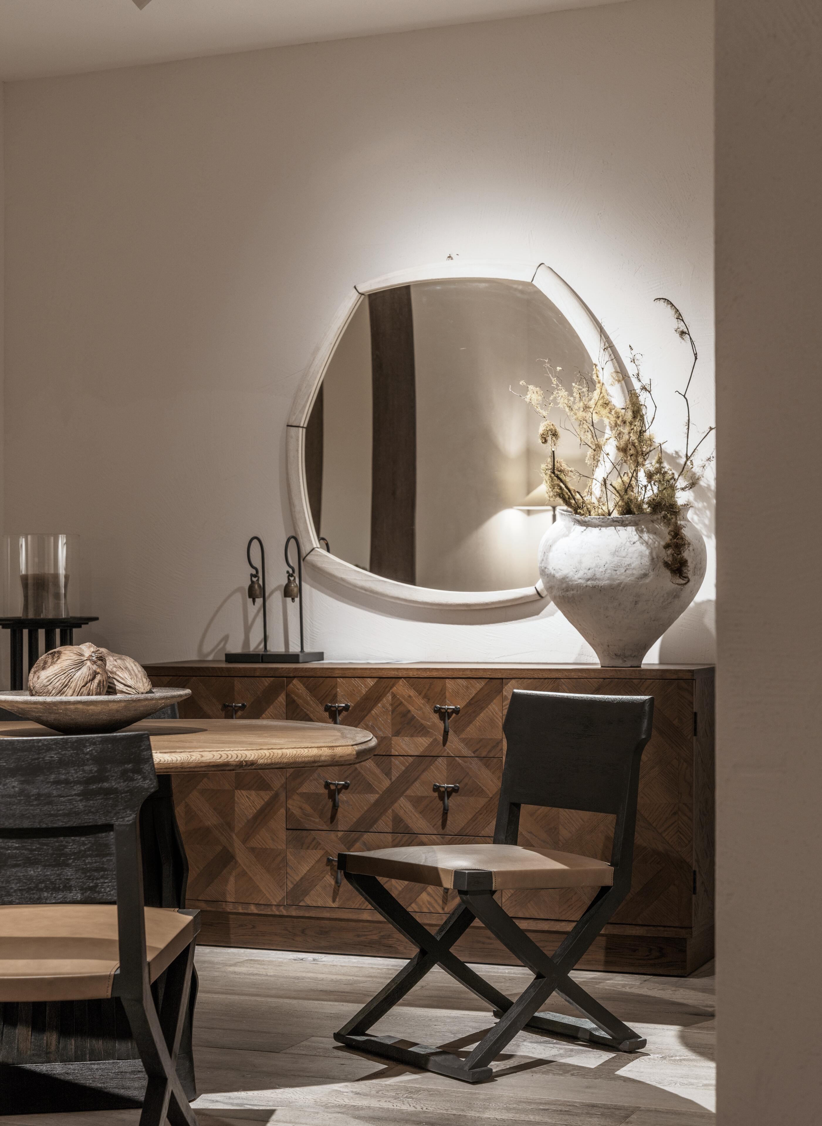 The Lumina | Saddle Bi-Color Solid Rubberwood & Natural Leather Folding-Style Chair