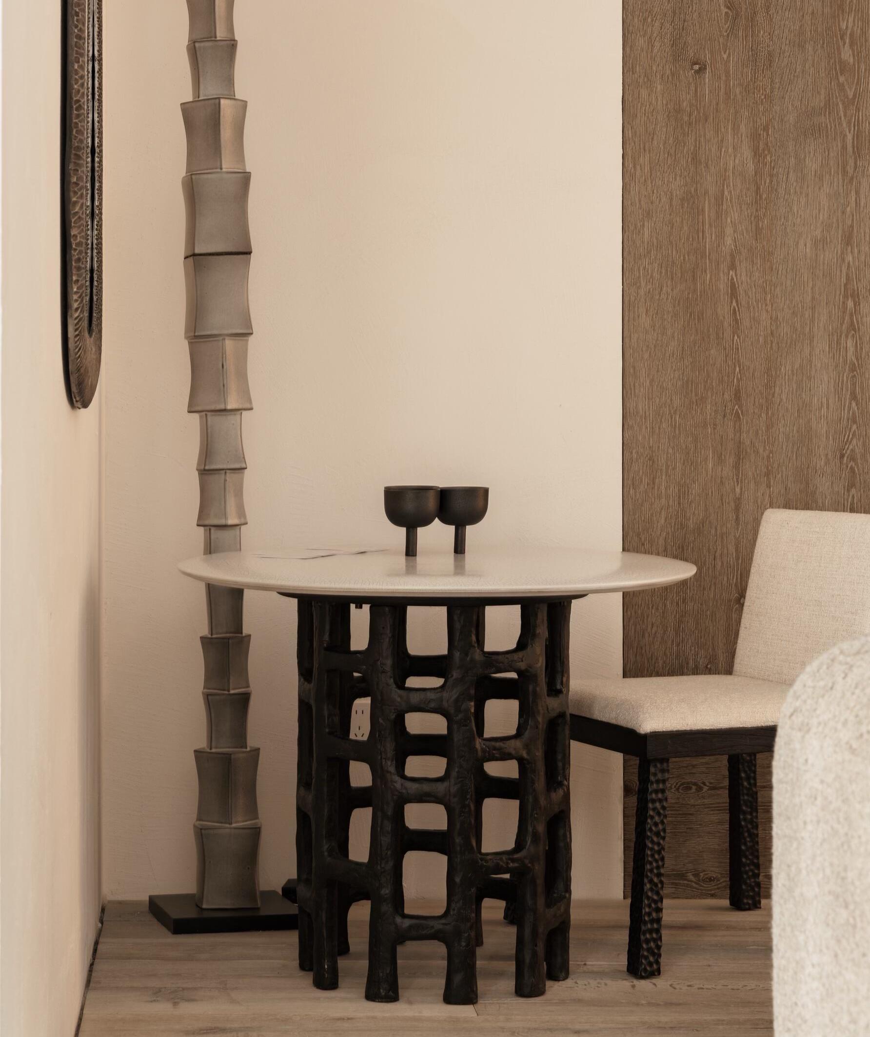The F.Vint | Colmar Glazed Ceramic Round Side Table