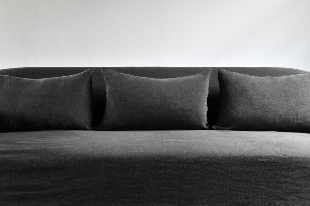 The F.Vint | Curved Natural Linen Multi-Seat Sofa