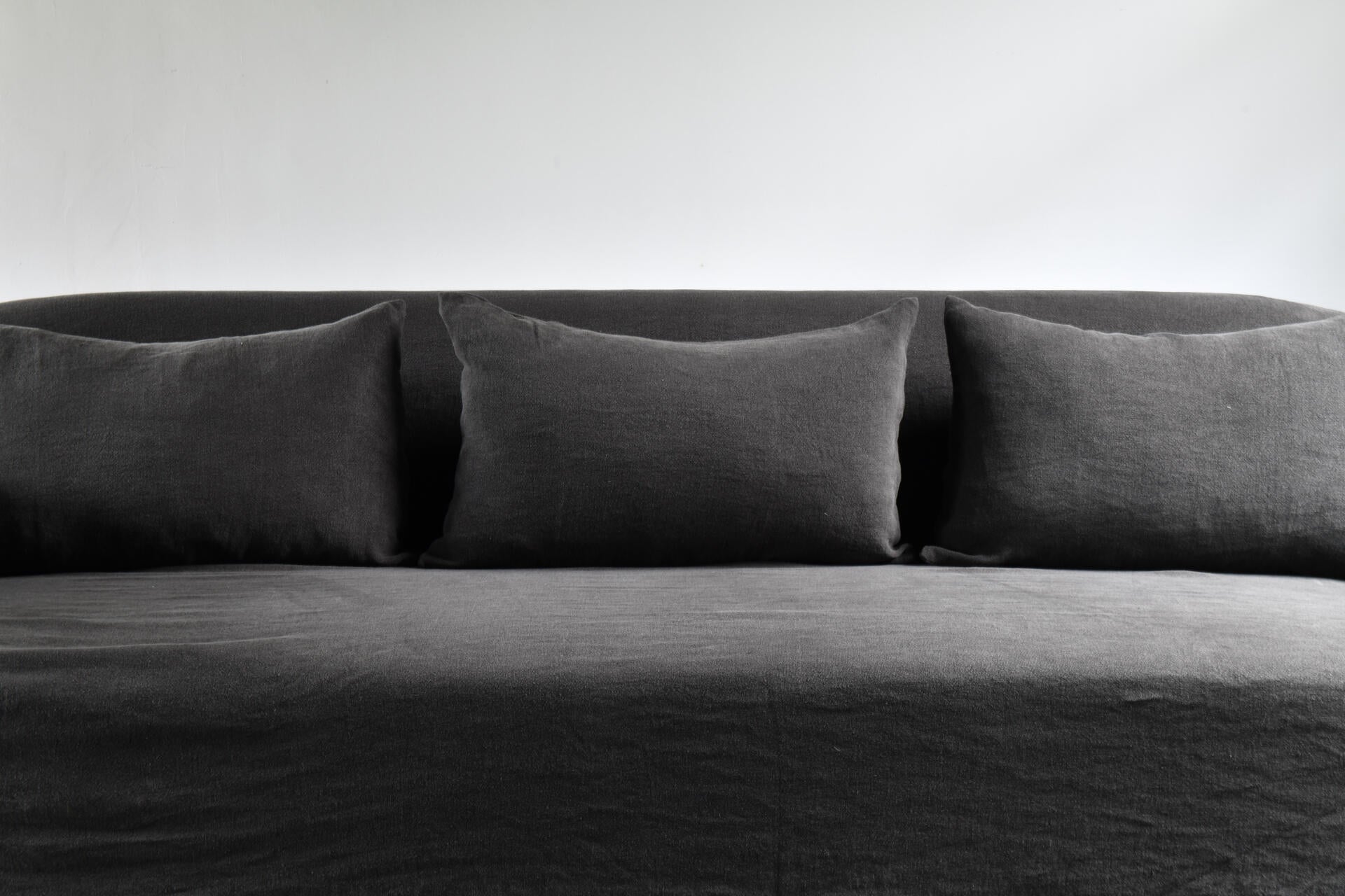 The F.Vint | Curved Natural Linen Multi-Seat Sofa